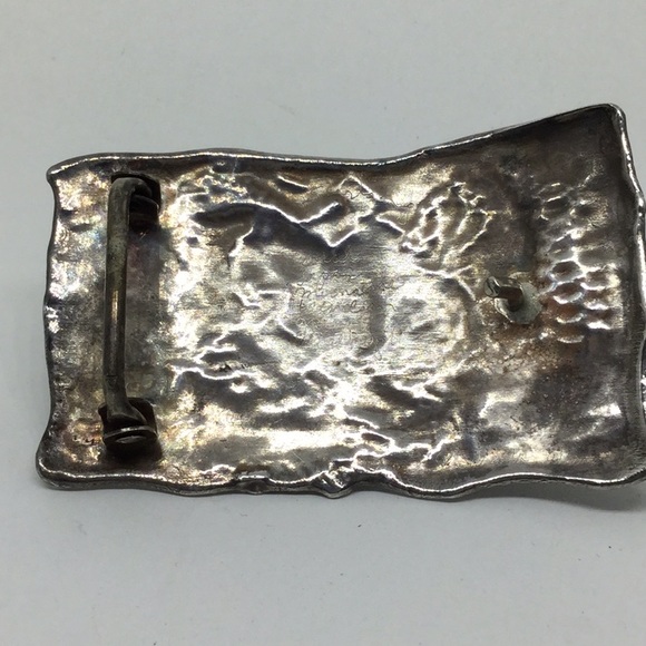 SOLDSterling Artist Made One of a Kind Belt Buckle - Picture 2 of 8